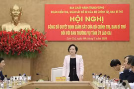 Bí thư Trung ương Đảng, Phó Thủ tướng Chính phủ Phạm Thị Thanh Trà phát biểu tại hội nghị. (Ảnh: Đinh Thùy/TTXVN)