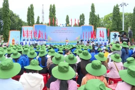 Quang cảnh Lễ ra quân. (Ảnh: Hồng Điệp/TTXVN)