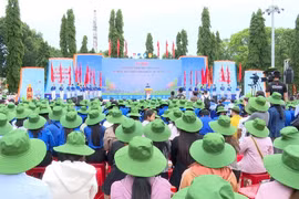 Quang cảnh Lễ ra quân. (Ảnh: Hồng Điệp/TTXVN)