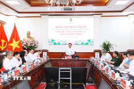 Quang cảnh buổi làm việc. (Ảnh: Phương Hoa/TTXVN)
