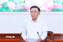 Ủy viên Bộ Chính trị, Thường trực Ban Bí thư Trần Cẩm Tú. (Ảnh: Phương Hoa/TTXVN)