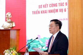 Ông Nguyễn Trọng Nghĩa, Ủy viên Bộ Chính trị, Bí thư Trung ương Đảng, Trưởng Ban Tuyên giáo và Dân vận Trung ương phát biểu chỉ đạo hội nghị. (Ảnh: Phương Hoa/TTXVN)