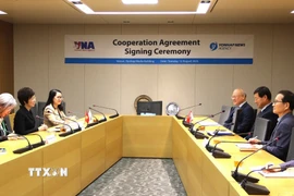 Bà Vũ Việt Trang, Tổng Giám đốc TTXVN phát biểu. (Ảnh: Đức Thắng/TTXVN)