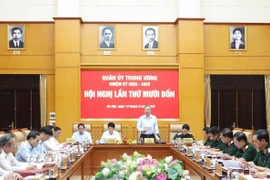 Tổng Bí thư Tô Lâm, Bí thư Quân ủy Trung ương phát biểu. (Ảnh: Thống Nhất/TTXVN)