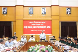 Tổng Bí thư Tô Lâm, Bí thư Quân ủy Trung ương phát biểu. (Ảnh: Thống Nhất/TTXVN)