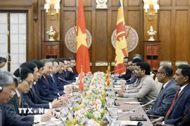 Tổng Bí thư, Chủ tịch nước Tô Lâm và Tổng thống Sri Lanka Anura Kumara Dissanayake hội đàm. (Ảnh: Thống Nhất/TTXVN)