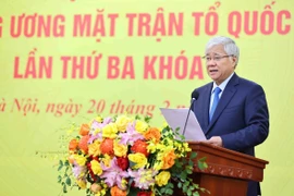 Chủ tịch Ủy ban Trung ương Mặt trận Tổ quốc Việt Nam Đỗ Văn Chiến. (Ảnh: Minh Đức/TTXVN)