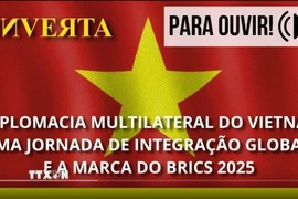 Bài viết “Ngoại giao đa phương Việt Nam - hành trình hội nhập toàn cầu và dấu ấn tại BRICS 2025” trêKênh phát thanh INVERTA của Brazil đăng về chuyến thăm của Thủ tướng Phạm Minh Chính tới Rio de Janeiro. (Ảnh: Diệu Hương/TTXVN)n trang INVERTA của Brazil. (Ảnh: Diệu Hương/TTXVN)