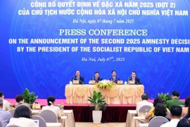 Quang cảnh buổi họp báo. (Ảnh: Phạm Kiên/TTXVN)
