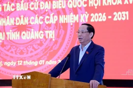 Phó Chủ tịch Quốc hội Trần Quang Phương phát biểu tại Hội nghị. (Ảnh: Tá Chuyên/TTXVN)