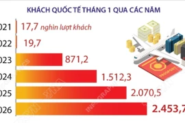 Việt Nam đón gần 2,5 triệu lượt khách quốc tế trong tháng 1