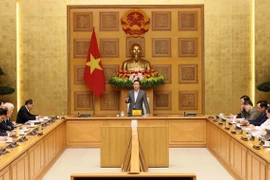 Phó Thủ tướng Trần Hồng Hà phát biểu tại buổi làm việc. (Ảnh: An Đăng/TTXVN)