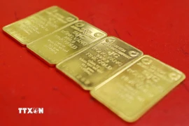 Vàng miếng SJC. (Ảnh: Minh Quyết/TTXVN)