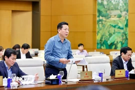 Bộ trưởng Bộ Xây dựng Trần Hồng Minh phát biểu. (Ảnh: Doãn Tấn/TTXVN)