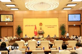 Quang cảnh phiên họp thứ 50 của Ủy ban Thường vụ Quốc hội. (Ảnh: Tuấn Anh/TTXVN)