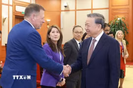 Tổng Bí thư Tô Lâm với các đại biểu. (Ảnh: Thống Nhất/TTXVN)