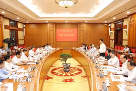 Phiên họp thứ Nhất của Ban Chỉ đạo Trung ương về sơ kết 1 năm vận hành bộ máy của hệ thống chính trị và chính quyền địa phương 2 cấp. (Ảnh: Phương Hoa/TTXVN)