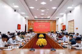 Quang cảnh buổi làm việc. (Ảnh: Quý Trung/TTXVN)