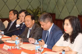 Đoàn đại biểu cấp cao Đảng Cộng sản Việt Nam tại cuộc gặp ở Siem Reap. (Ảnh: Minh Hưng/TTXVN)