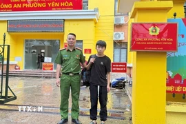 G.A.D. tại trụ sở Công an phường Yên Hòa, thành phố Hà Nội. (Ảnh: TTXVN phát)