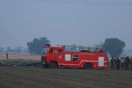 Khu vực rơi máy bay ở bang Punjab. (Nguồn: HT Photo)