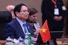 Thủ tướng Phạm Minh Chính tham dự Hội nghị Cấp cao các nước tham gia Hiệp định RCEP lần thứ 5. (Ảnh: Dương Giang/TTXVN)