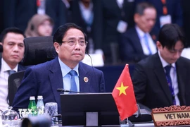 Thủ tướng Phạm Minh Chính tham dự Hội nghị Cấp cao các nước tham gia Hiệp định RCEP lần thứ 5. (Ảnh: Dương Giang/TTXVN)