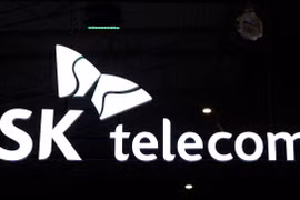Biểu tượng của SK Telecom. (Ảnh: AFP/TTXVN)