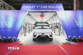 Các mẫu ôtô EV được sản xuất tại nhà máy VinFast Ấn Độ. (Ảnh: Ngọc Thúy/TTXVN)