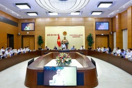 Chủ tịch Quốc hội Trần Thanh Mẫn phát biểu khai mạc Phiên họp. (Ảnh: Doãn Tấn/TTXVN)