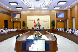 Chủ tịch Quốc hội Trần Thanh Mẫn phát biểu khai mạc Phiên họp. (Ảnh: Doãn Tấn/TTXVN)