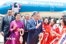 Tổng Bí thư, Chủ tịch nước Tô Lâm và Phu nhân bắt đầu thăm chính thức Thái Lan