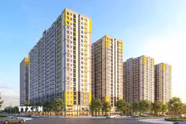 Phối cảnh Dự án khu nhà ở phức hợp cao tầng tại phường Tam Hiệp, thành phố Đồng Nai. (Ảnh: TTXVN phát)