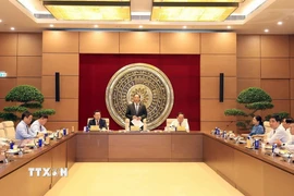 Quang cảnh buổi gặp mặt. (Ảnh: Tuấn Anh/TTXVN)