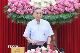 Tổng Bí thư Tô Lâm phát biểu. (Ảnh: Thống Nhất/TTXVN)