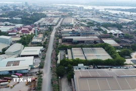 Khu công nghiệp Biên Hòa 1 hiện có gần 70 doanh nghiệp đang hoạt động. (Ảnh: Công Phong/TTXVN)