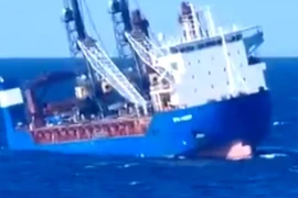 Tàu chở hàng Ursa Major chìm ở Địa Trung Hải. (Nguồn: Sky News)