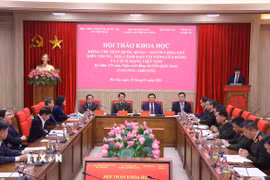 Hội thảo khoa học với chủ đề: “Đồng chí Trần Quốc Hoàn - Người Cộng sản kiên trung, nhà lãnh đạo tài năng của Đảng và Cách mạng Việt Nam." (Ảnh: Văn Điệp/TTXVN)