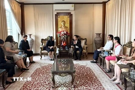 Quang cảnh buổi làm việc. (Ảnh: TTXVN phát)