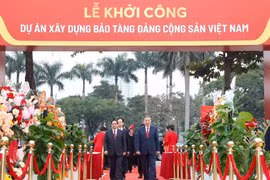 Tổng Bí thư Tô Lâm dự Lễ khởi công dự án xây dựng Bảo tàng Đảng Cộng sản Việt Nam. (Ảnh: Thống Nhất/TTXVN)