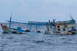Tàu cá BV 97879 TS bị nạn trên vùng biển Côn Đảo.