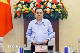 Chủ tịch Quốc hội Trần Thanh Mẫn phát biểu khai mạc. (Ảnh: Doãn Tấn/TTXVN)