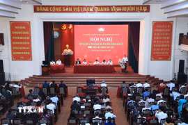 Toàn cảnh buổi tiếp xúc cử tri sáng 2/3 tại phường Sơn Tây, Hà Nội. (Ảnh: Hùng Mạnh/TTXVN)