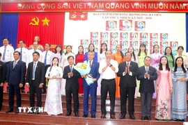 Ban Chấp hành Đảng bộ phường Hà Tiên nhiệm kỳ 2025-2030. (Ảnh: Lê Huy Hải/TTXVN)