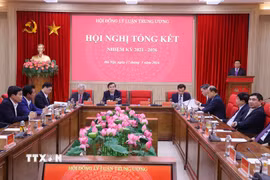 Hội đồng Lý luận Trung ương tổng kết nhiệm kỳ 2021-2026. (Ảnh: Văn Điệp/TTXVN)