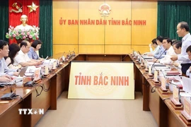 Quang cảnh buổi làm việc. (Ảnh: Đồng Thúy/TTXVN)