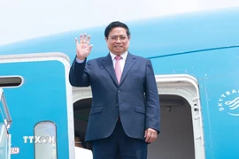 Thủ tướng Phạm Minh Chính rời Hà Nội, lên đường thăm chính thức Liên bang Nga. (Ảnh: Dương Giang/TTXVN)
