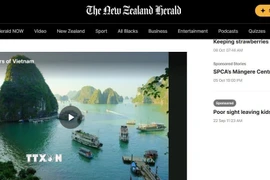 Clip vẻ đẹp Việt Nam được đăng tải trong bài viết với lời chú thích "Người dân địa phương tiết lộ nền văn hóa phong phú và những bí mật mà nhiều sách hướng dẫn du lịch bỏ qua." (Ảnh: TTXVN phát)