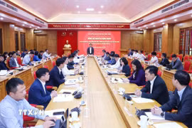 Quang cảnh buổi làm việc. (Ảnh: Phương Hoa/TTXVN)