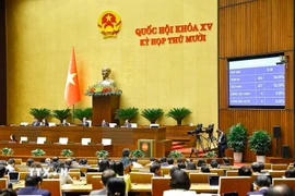 Quốc hội biểu quyết thông qua Luật sửa đổi, bổ sung một số điều của Luật Giáo dục. (Ảnh: Doãn Tấn/TTXVN)